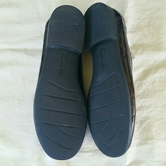 Clarks Bendables Loafers size 7.5 M Shoes moc croc - Picture 4 of 5